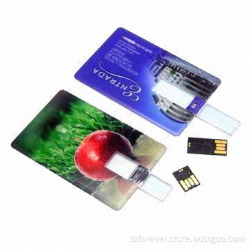 Card-shaped USB Flash Drives with 16MB to 32GB Capacity, Supports Plug-and-play Function